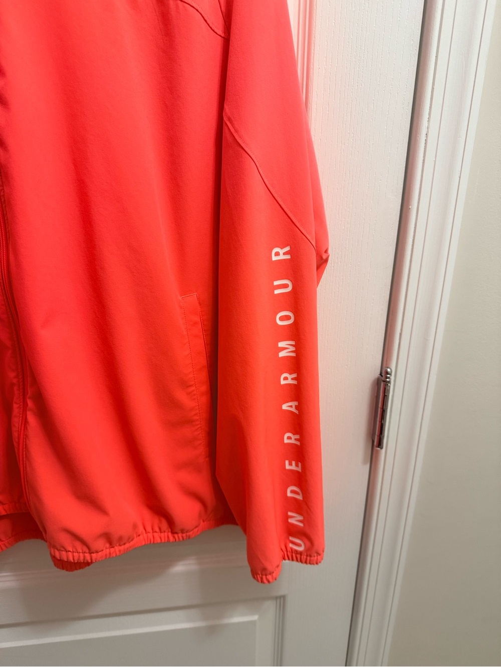 Under Armour Women's Neon Coral Full-Zip Hooded Jacket 2X - Picture 3 of 9